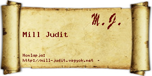 Mill Judit névjegykártya